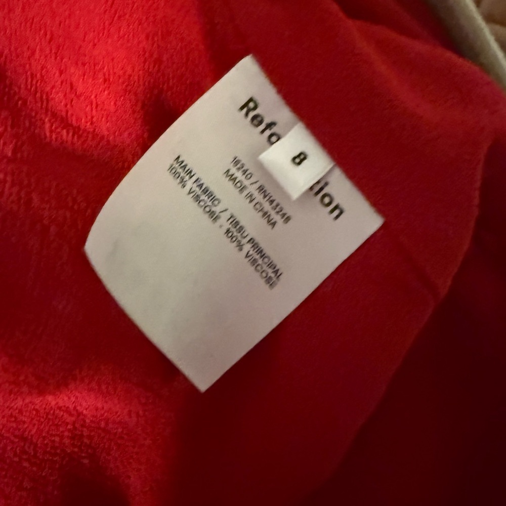 Reformation Size 8 Red white Polka Dot Mini Dress - Picture 6 of 6